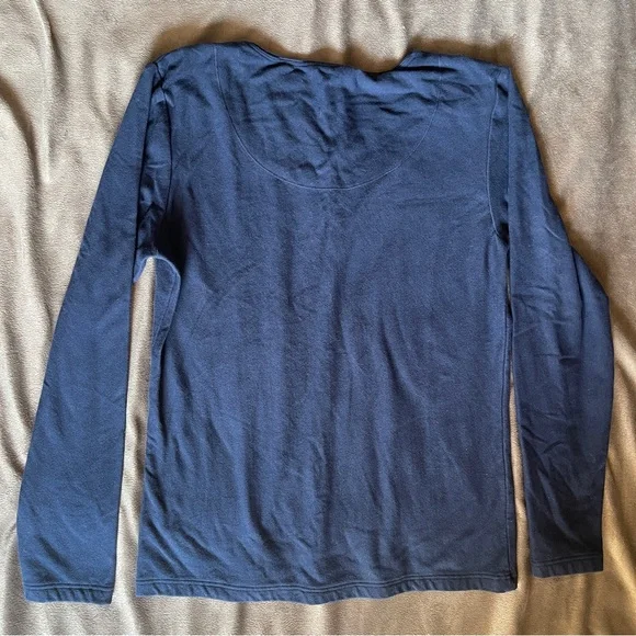Ekouaer Deep Blue Long Sleeve Top Large - Picture 5 of 6